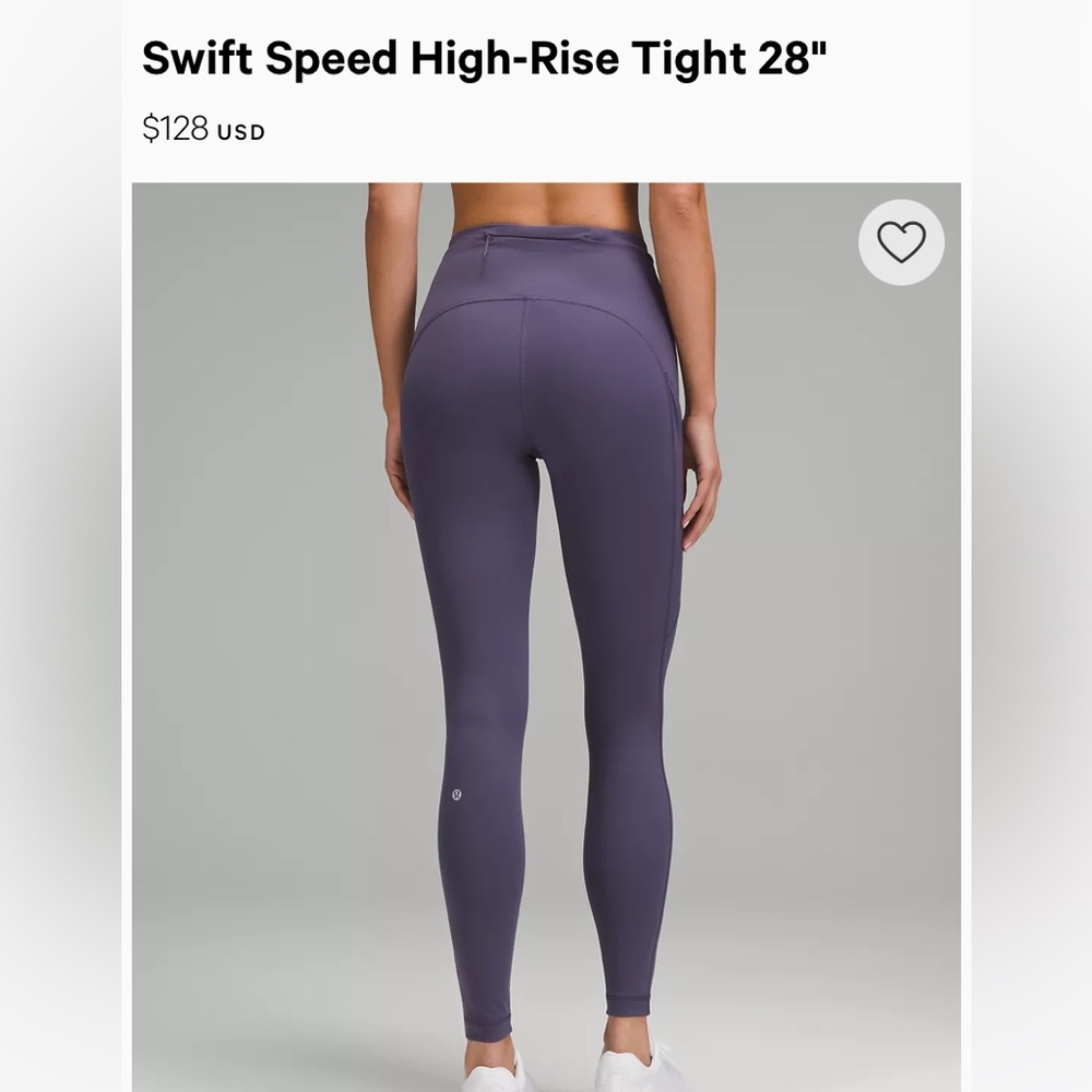 LuLu Swift Speed high rise legging- Sz 14 PINK